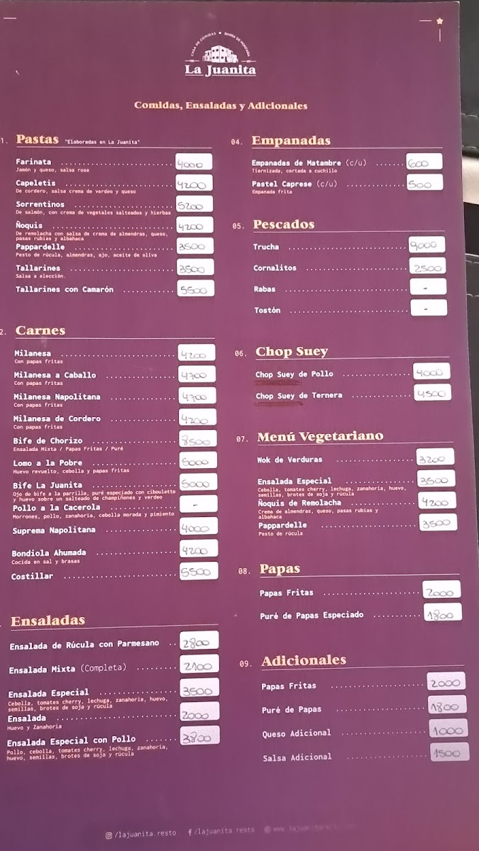 Menu La Juanita Casa De Comidas-7